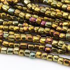 12/0 Metallic Gold Iris 3-Cut Czech Seed Bead (10 Hanks) #CSR161
