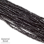 9/0 Opaque Black 3-Cut Czech Seed Bead (10 Gm, Hank, 10 Hanks) #CSP051-General Bead