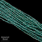 9/0 Silver Lined Blue Zircon 3-Cut Czech Seed Bead (10 Gm, Hank, 10 Hanks) #CSP053-General Bead