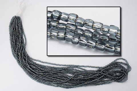 12/0 Silver Lined Black Diamond 3-Cut Czech Seed Bead (10 Hanks) Preciosa #47010