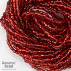 12/0 Silver Lined Brick Red 3-Cut Czech Seed Bead (5 Gm, Hank, 10 Hanks) #CSR002-General Bead