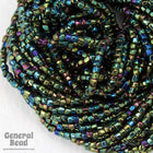 12/0 Metallic Green Iris 3-Cut Czech Seed Bead (5 Gm, Hank, 10 Hanks) #CSR022-General Bead