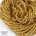 12/0 Silver Lined Gold 3-Cut Czech Seed Bead (5 Gm, Hank, 10 Hanks) #CSR025-General Bead