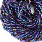 9/0 Metallic Blue Iris 3-Cut Czech Seed Bead (5 Gm, Hank, 10 Hanks) #CSP129