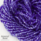 12/0 Luster Transparent Montana 3-Cut Czech Seed Bead (5 Gm, Hank, 10 Hanks) #CSR042-General Bead