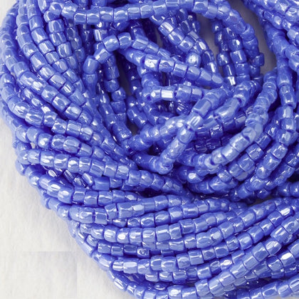 9/0 Luster Opaque Cornflower Blue 3-Cut Czech Seed Bead (10 Hanks) Preciosa #38020