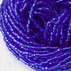 9/0 Silver Lined Sapphire 3-Cut Czech Seed Bead (10 Hanks) Preciosa #37080