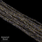 12/0 Black Lined Topaz 3-Cut Czech Seed Bead (5 Gm, Hank, 10 Hanks) #CSR050-General Bead