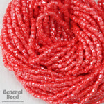 12/0 Luster Opaque Chinese Red 3-Cut Czech Seed Bead (5 Gm, Hank, 10 Hanks) #CSR054-General Bead