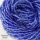 12/0 Silver Lined Light Sapphire 3-Cut Czech Seed Bead (5 Gm, Hank, 10 Hanks) #CSR056-General Bead