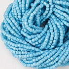 9/0 Opaque Baby Blue 3-Cut Czech Seed Bead (10 Hanks) Preciosa #63020