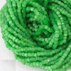 9/0 Satin Green 3-Cut Czech Seed Bead (5 Gm, Hank, 10 Hanks) #CSP133
