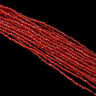 9/0 Silver Lined Red 3-Cut Czech Seed Bead (10 Hanks) Preciosa #97090