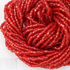 9/0 Silver Lined Red 3-Cut Czech Seed Bead (10 Hanks) Preciosa #97090
