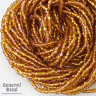 12/0 Transparent Topaz AB 3-Cut Czech Seed Bead (5 Gm, Hank, 10 Hanks) #CSR096-General Bead