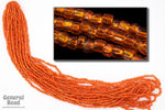 12/0 Silver Lined Orange 3-Cut Czech Seed Bead (5 Gm, Hank, 10 Hanks) #CSR100-General Bead