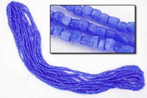 9/0 Satin Blue 3-Cut Czech Seed Bead (5 Gm, Hank, 10 Hanks) #CSP134