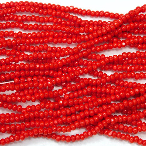 11/0 Chinese Red Charlotte Cut Seed Bead (1/2 Kilo) Preciosa #93170