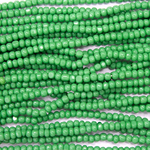 13/0 Leaf Green Charlotte Cut Seed Bead-General Bead