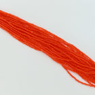 13/0 Transparent Orange Charlotte Cut Seed Bead (Hank) #CSS025-General Bead