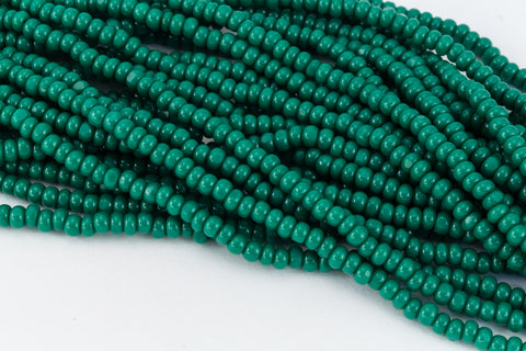 13/0 Forest Green Charlotte Cut Seed Bead (Hank) #CSS058-General Bead