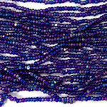 13/0 Transparent Cobalt AB Charlotte Cut Seed Bead-General Bead