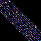 11/0 Transparent Cobalt AB Charlotte Cut Seed Bead (1/2 Kilo) Preciosa #31100