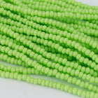 11/0 Opaque Light Lime Charlotte Cut Seed Bead (1/2 Kilo) Preciosa #53410