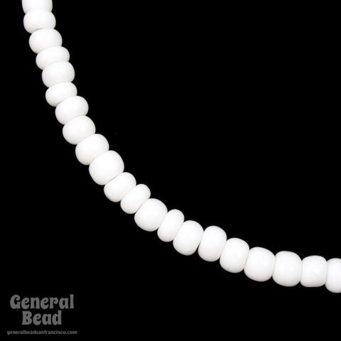 1/0 Opaque White Czech Seed Bead (40 Gm) #CST003-General Bead