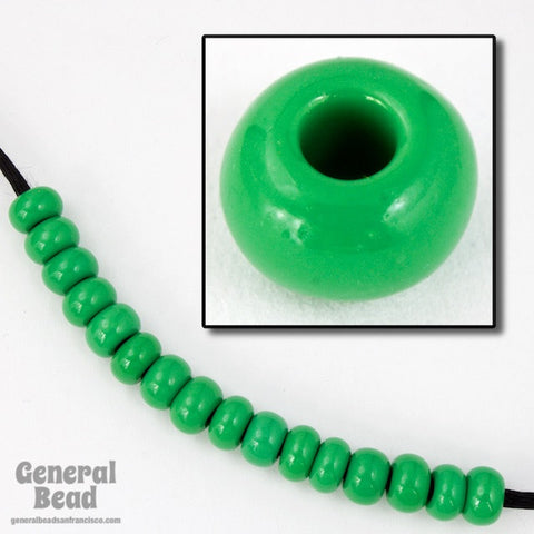 1/0 Opaque Dark Leaf Green Czech Seed Bead (40 Gm) #CST010-General Bead