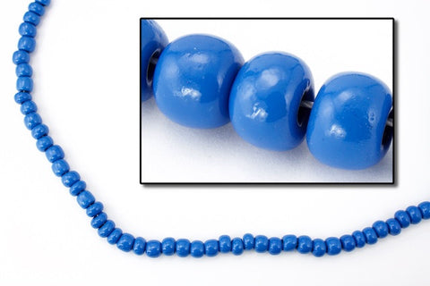1/0 Opaque Peacock Blue Czech Seed Bead (40 Gm) #CST015-General Bead