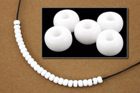4/0 Opaque White Czech Seed Bead-General Bead