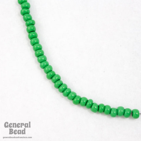 4/0 Opaque Leaf Green Czech Seed Bead-General Bead