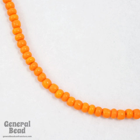 4/0 Opaque Tangerine Czech Seed Bead-General Bead
