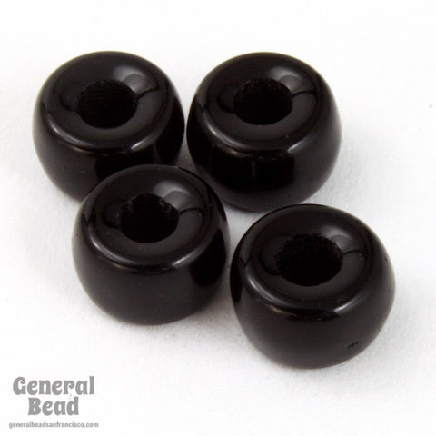 6mm Opaque Black Mini Crow Bead #CSW003-General Bead