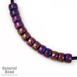 6mm Metallic Purple Iris Mini Crow Bead #CSW015-General Bead