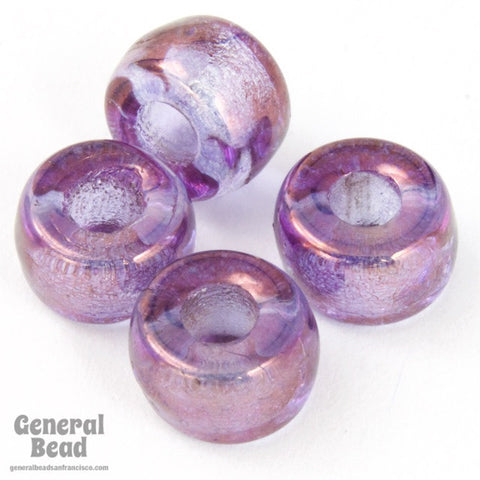 6mm Gold Luster Amethyst Mini Crow Bead #CSW024-General Bead