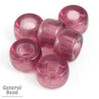 9mm Transparent Amethyst Glass Crow Bead (10 Pcs) #CSX007-General Bead