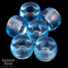 9mm Transparent Aqua Glass Crow Bead (10 Pcs) #CSX023-General Bead