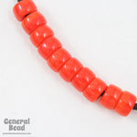 9mm Opaque Dark Orange Glass Crow Bead (10 Pcs) #CSX032-General Bead