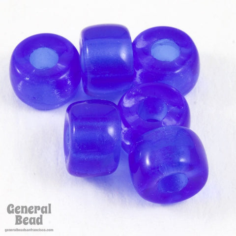 9mm Transparent Sapphire Glass Crow Bead (10 Pcs) #CSX040-General Bead