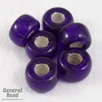 9mm Silver Lined Cobalt Glass Crow Bead (10 Pcs) #CSX052-General Bead