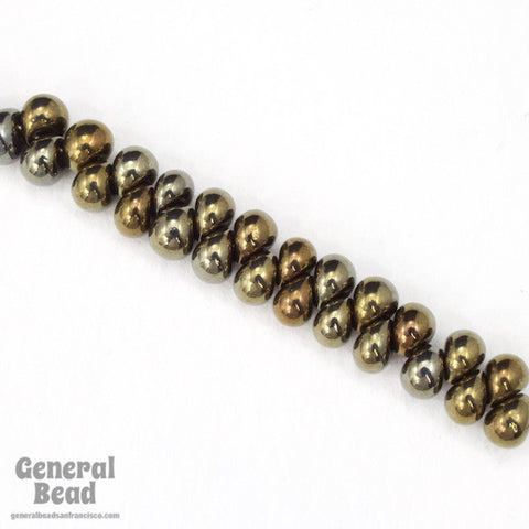 5/0 Metallic Brown Iris Raindrop (20 gram) #CSY008-General Bead