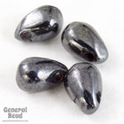 4mm x 6mm Gunmetal Teardrop-General Bead