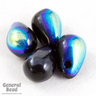 4mm x 6mm Jet AB Teardrop-General Bead