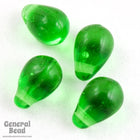 4mm x 6mm Transparent Emerald Teardrop-General Bead