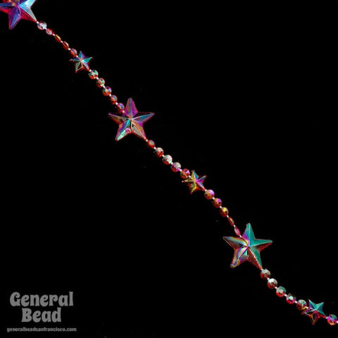 Ruby AB Star Bead Strand for Curtain-General Bead