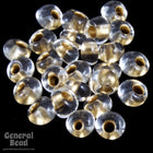 8/0 Gold Lined Crystal Czech Raindrop-General Bead