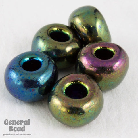 33/0 Green Iris Glass Seed Bead-General Bead