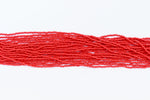 11/0 Opaque Red Charlotte Cut Seed Bead (Hank) #CZG001-General Bead